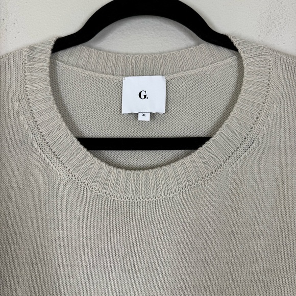 G. Label By Goop Carla Knotted Merino Wool Sweater Dress Cream Ivory Flawed XL - Picture 4 of 9